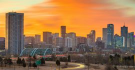 Denver skyline.