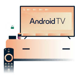 Android TV secured with ExpressVPN app.