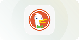 DuckDuckGo logo.