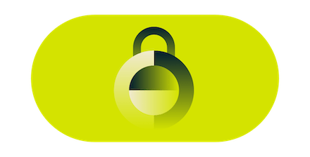 Secure green lock.