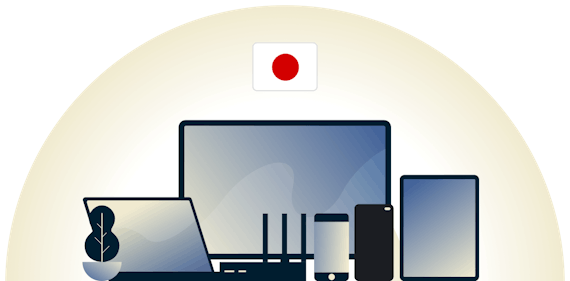 Japan VPN protecting a variety of devices.